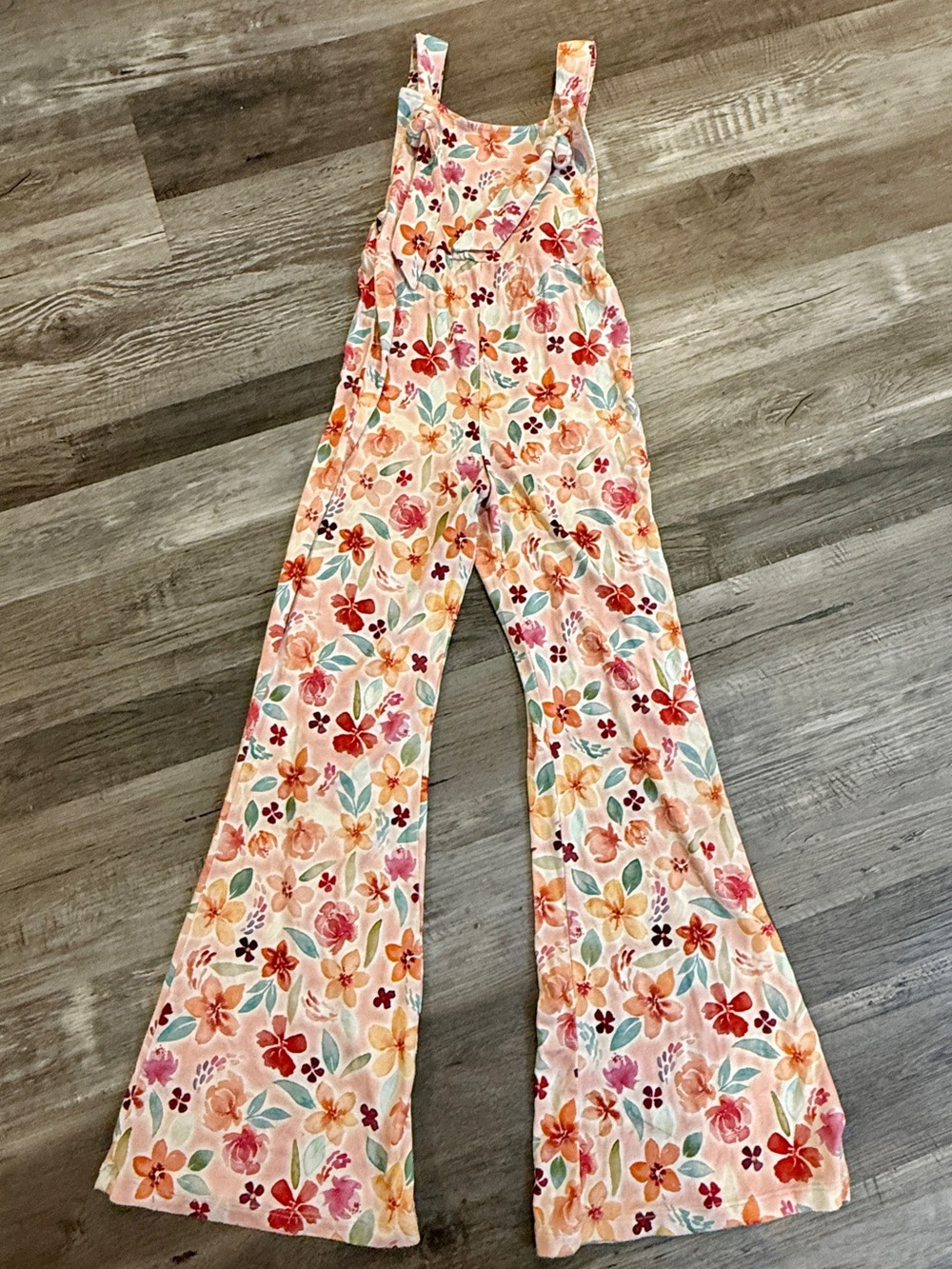 Birdie Bean Girls Bamboo Floral Wide Leg Jumpsuit 6T